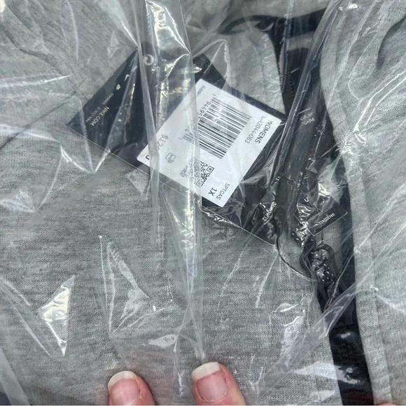 Nike Tech Fleece Hoodie Heather Grey Black Zip Up Sweatshirt Plus - Picture 7 of 8